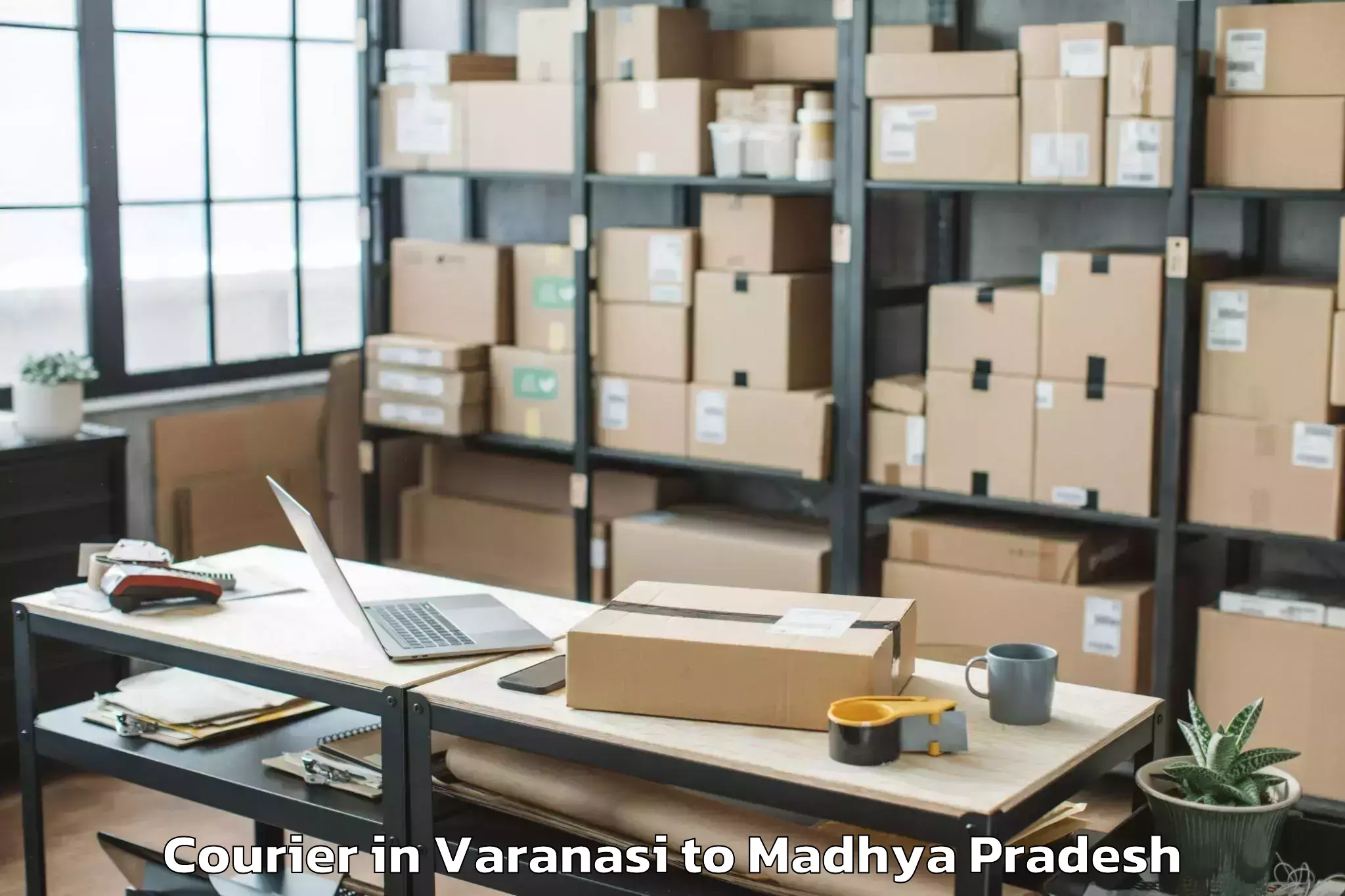 Book Varanasi to Shujalpur Courier Online